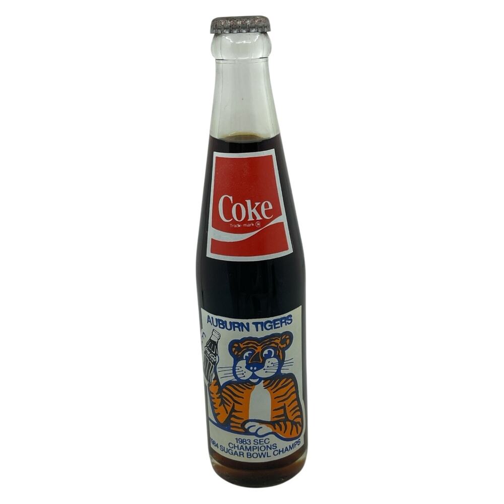 Vintage Auburn Tigers 1983 SEC Champions 1984 Sugar‎ Bowl Coca-Cola Bottle 10oz